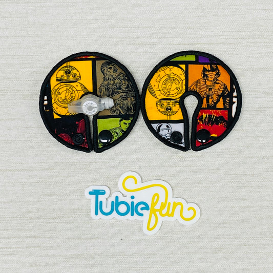 Button Pad Cover Large - Star Characters in Space