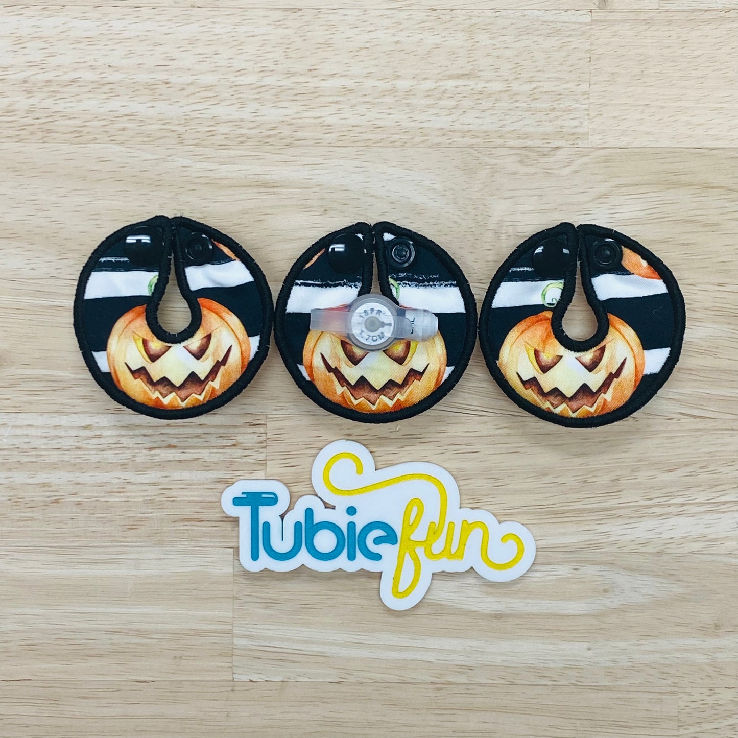 G-Tube Button Pad Cover - Halloween Pumpkins