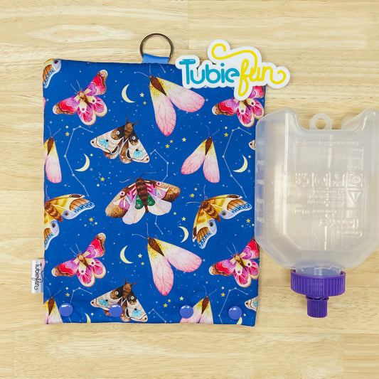 Insulated Milk Bag Suitable for 500ml Flocare Bottle in - Coloured Moths