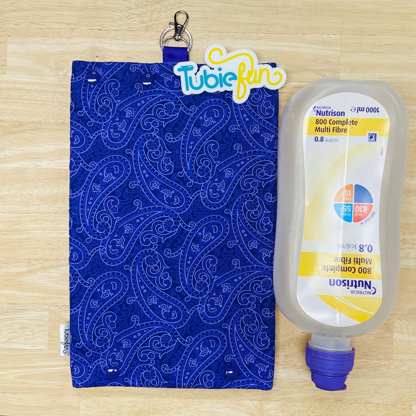 Insulated Milk Bag Suitable for 1L Flocare Bottle - Purple Paisley