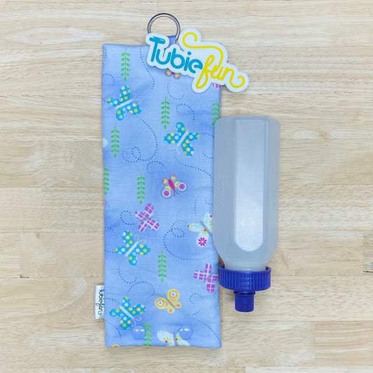 Insulated Milk Bag Suitable for 250ml Bottle in - Butterflies on Purple