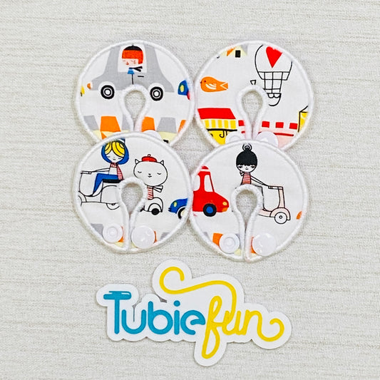 G-Tube Button Pad Cover - Girls on Scooters