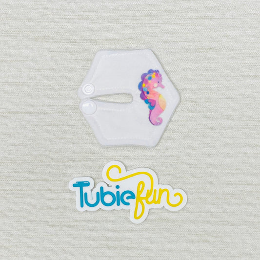 Hexagon G-Tube Button Pad Cover - Kasey Rainbow Stevie