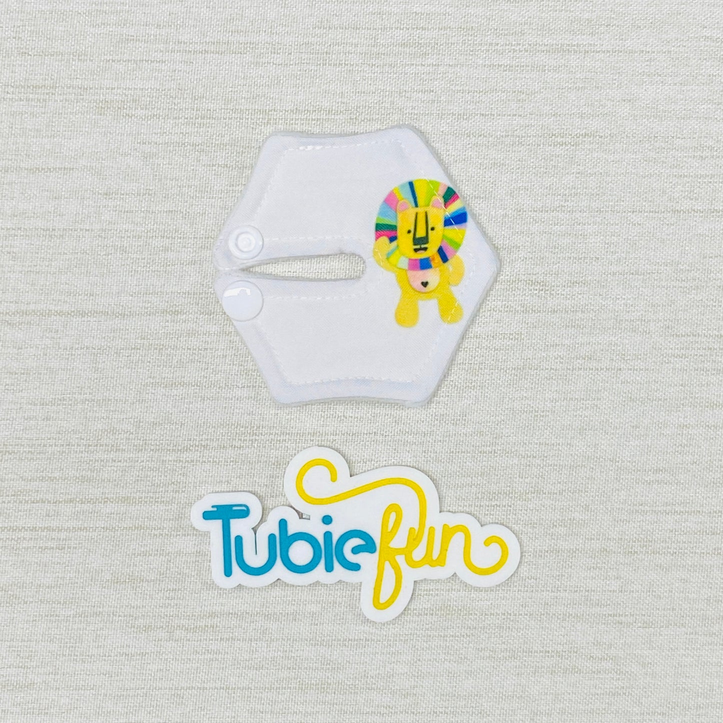 Hexagon G-Tube Button Pad Cover - Kasey Rainbow Luka