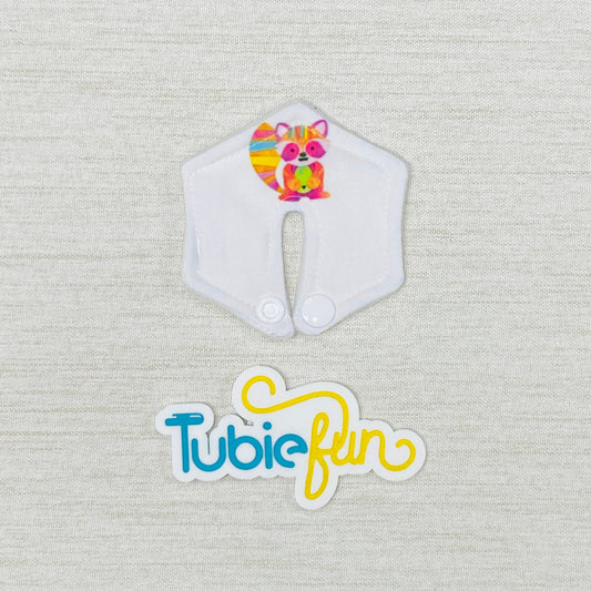 Hexagon G-Tube Button Pad Cover - Kasey Rainbow Remi