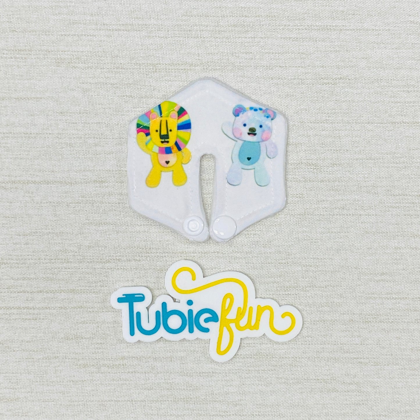 Hexagon G-Tube Button Pad Cover - Kasey Rainbow Luka & Poppy