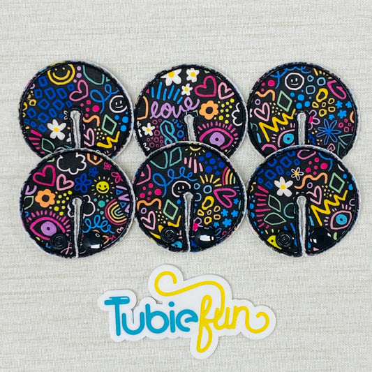 Chait Button Pad Covers - Kasey Rainbow Teenage Dream