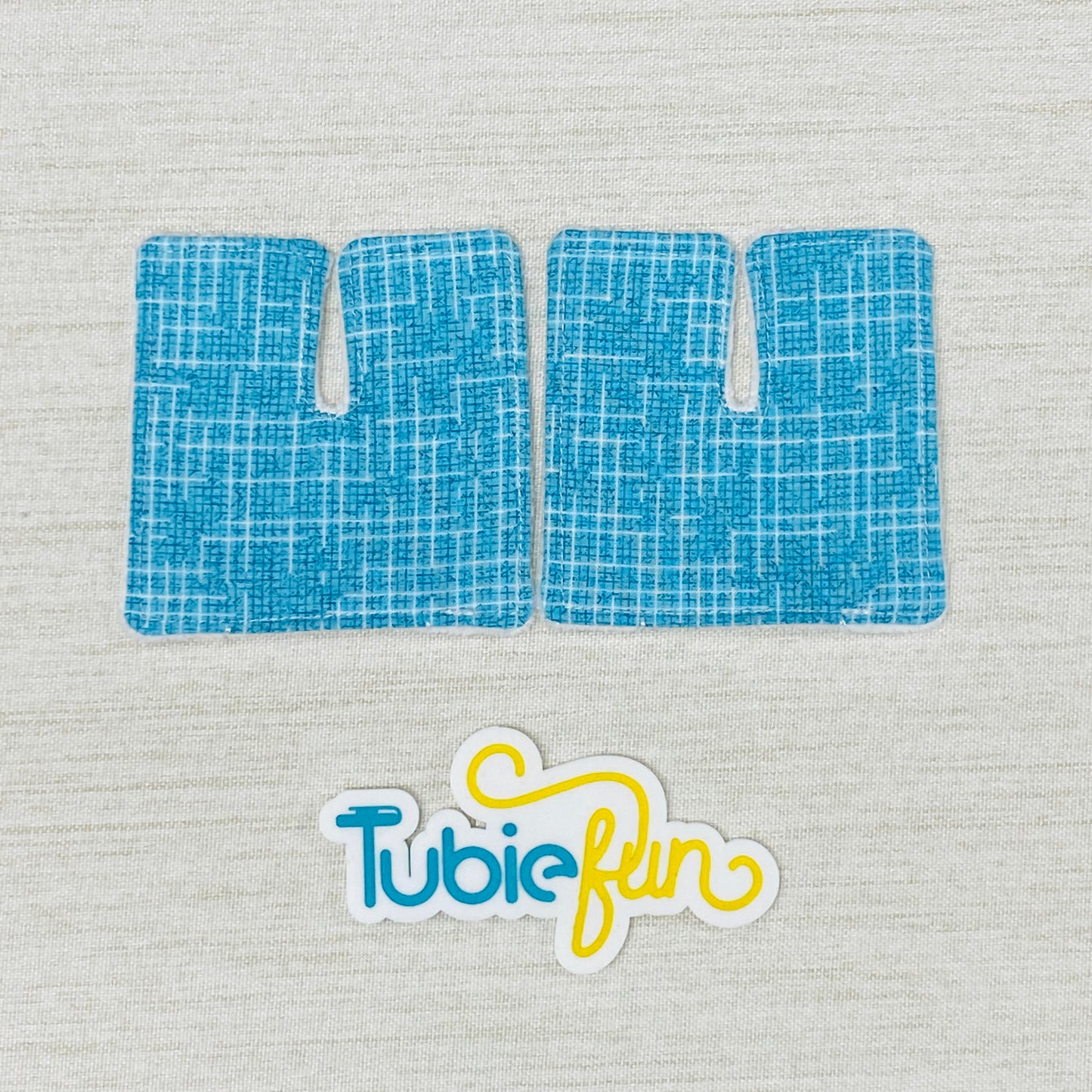 Tracheostomy Pad Cover - Blue Patterned