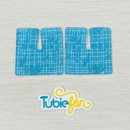 Tracheostomy Pad Cover - Blue Patterned