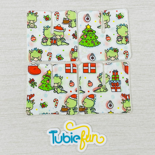 Tracheostomy Pad Cover - Christmas Dinos