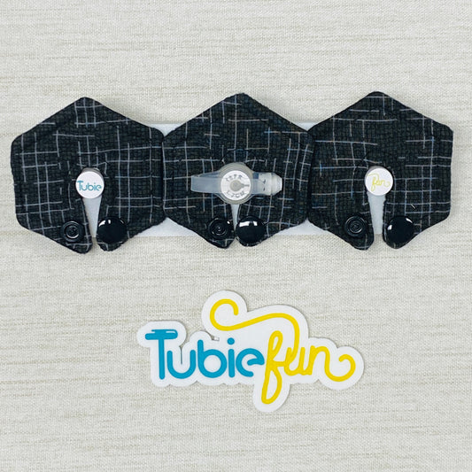 Mini Hexagon G-Tube Button Pad Cover - Black Patterned