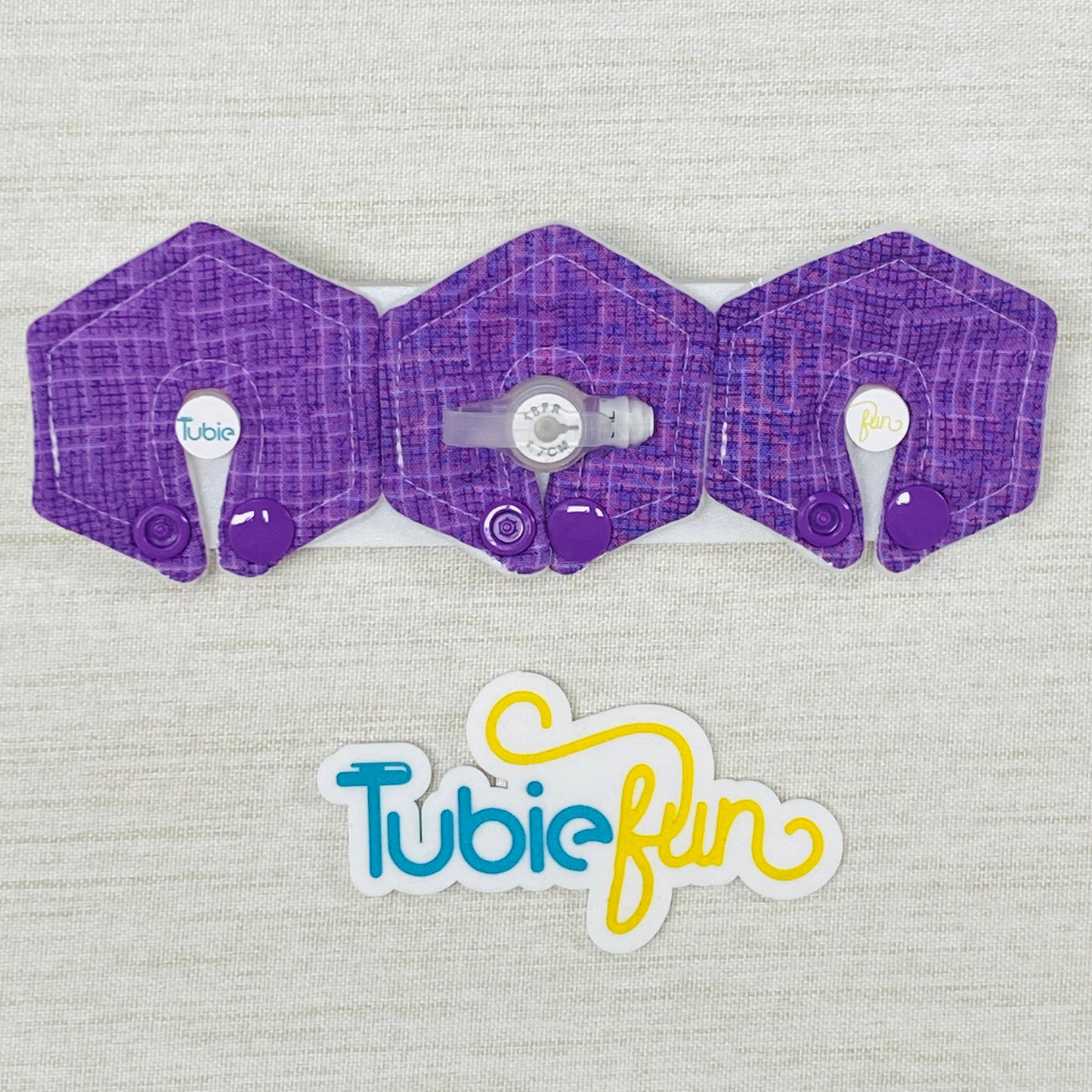 Mini Hexagon G-Tube Button Pad Cover - Purple Patterned