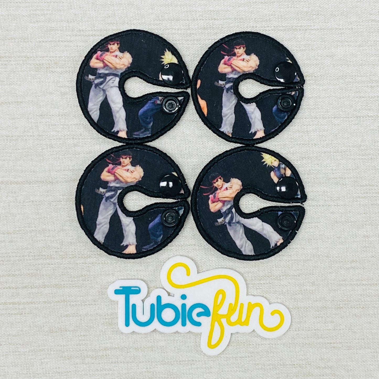 G-Tube Button Pad Cover - Fighter Boy