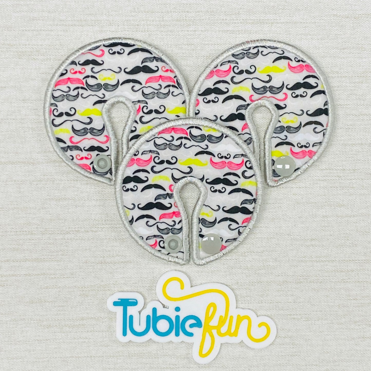 Button Pad Cover Large - Moustaches