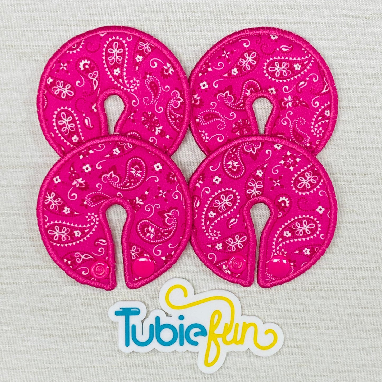 Button Pad Cover Large - Pink Bandana