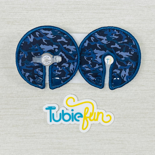 Button Pad Cover Large - Blue Camo