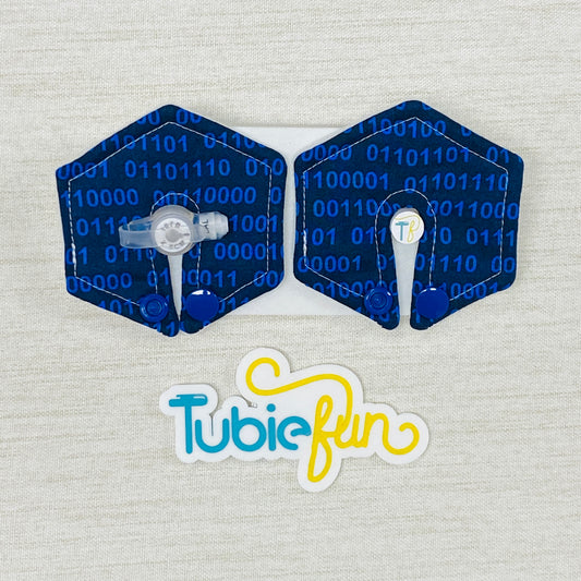 Hexagon G-Tube Button Pad Cover - Computer Code