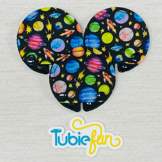 Covered Button Pad - Rockets in Space