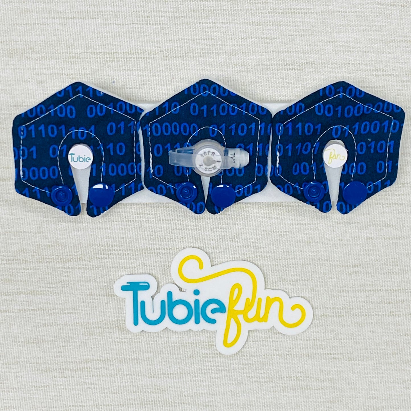 Mini Hexagon G-Tube Button Pad Cover - Computer Code