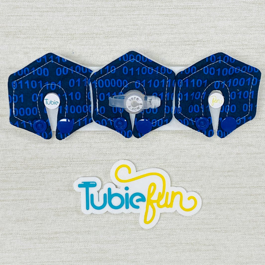 Mini Hexagon G-Tube Button Pad Cover - Computer Code