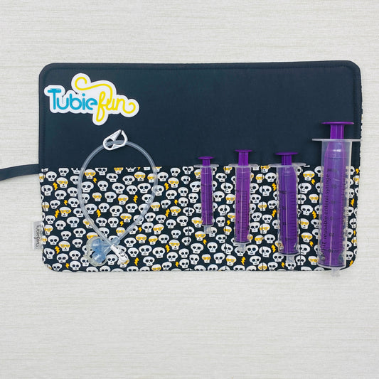 Syringe Roll - Skulls on Black