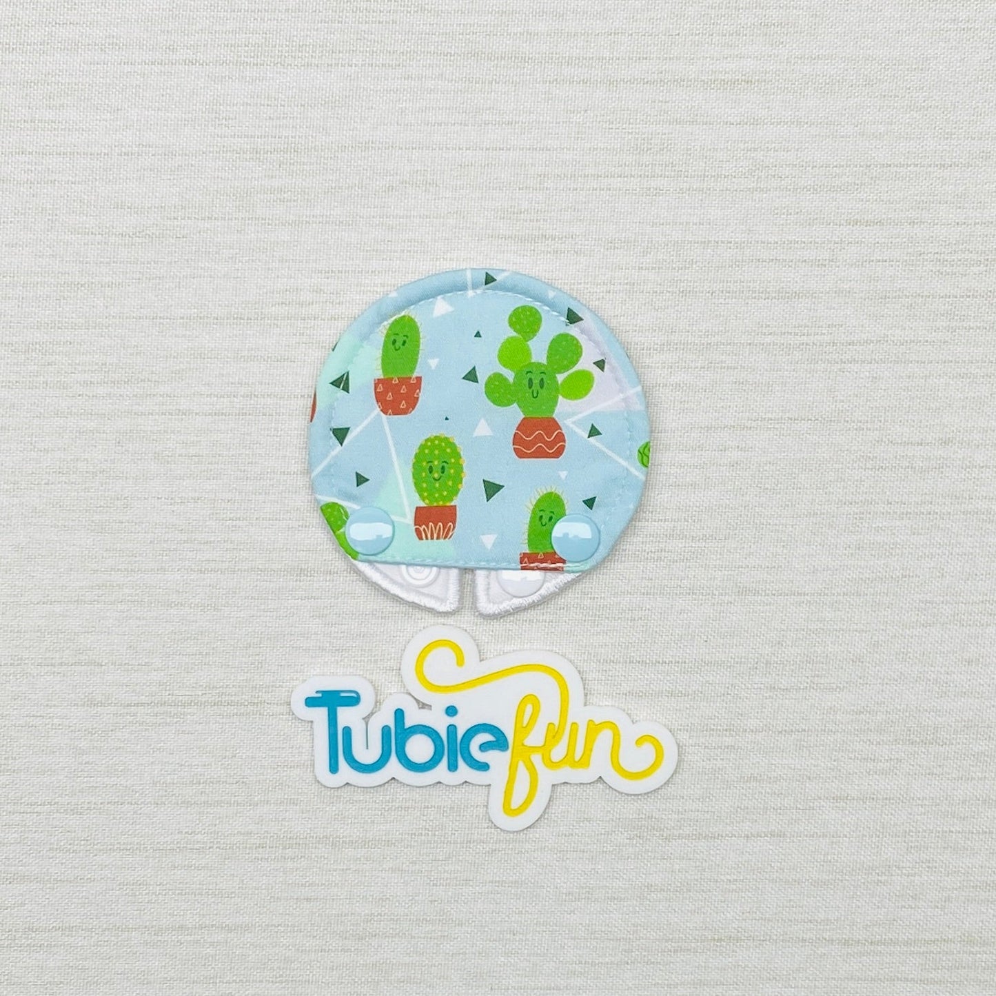 Covered Button Pad - Happy Cactus