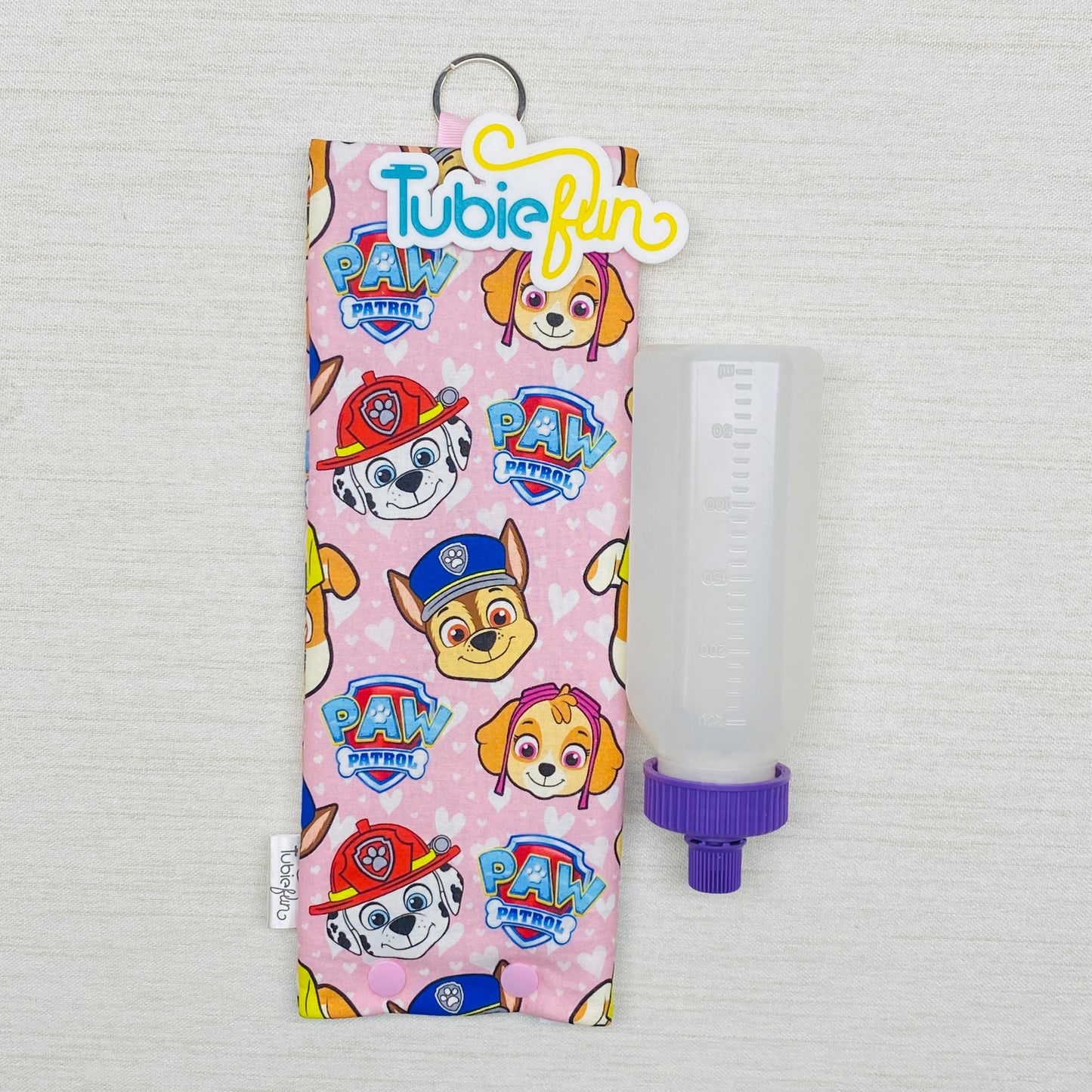 Insulated Milk Bag Suitable for 250ml Bottle in - Pup Patrol on Pink