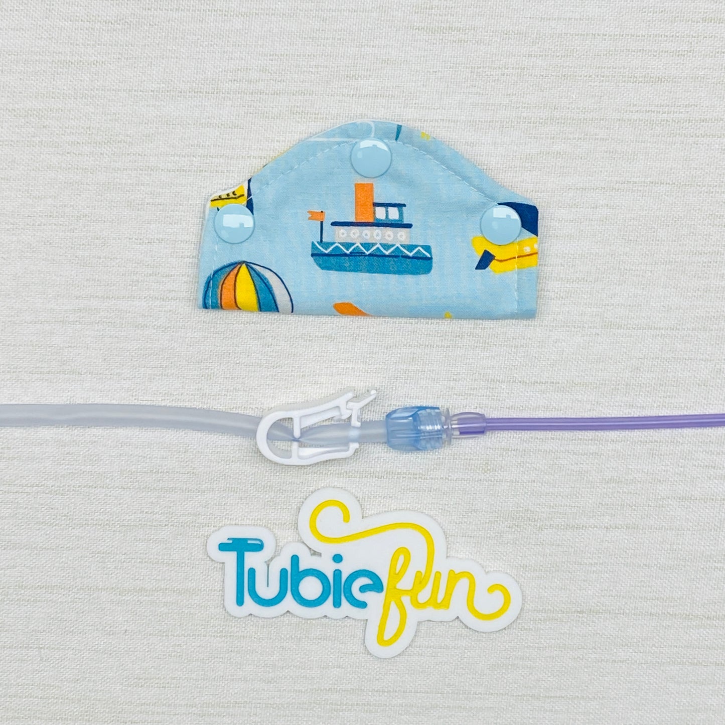 Feeding Tube Mini Connection Cover - Planes and Boats