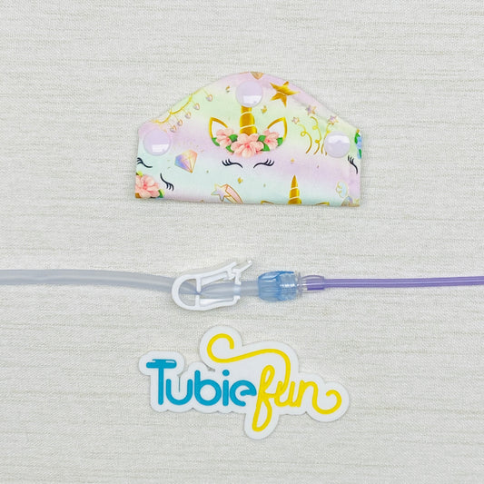 Feeding Tube Mini Connection Cover - Unicorn Face