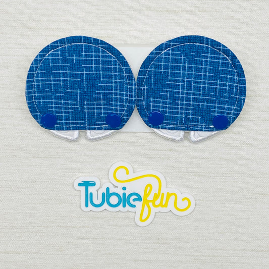 Covered Button Pad - Blue Check 2