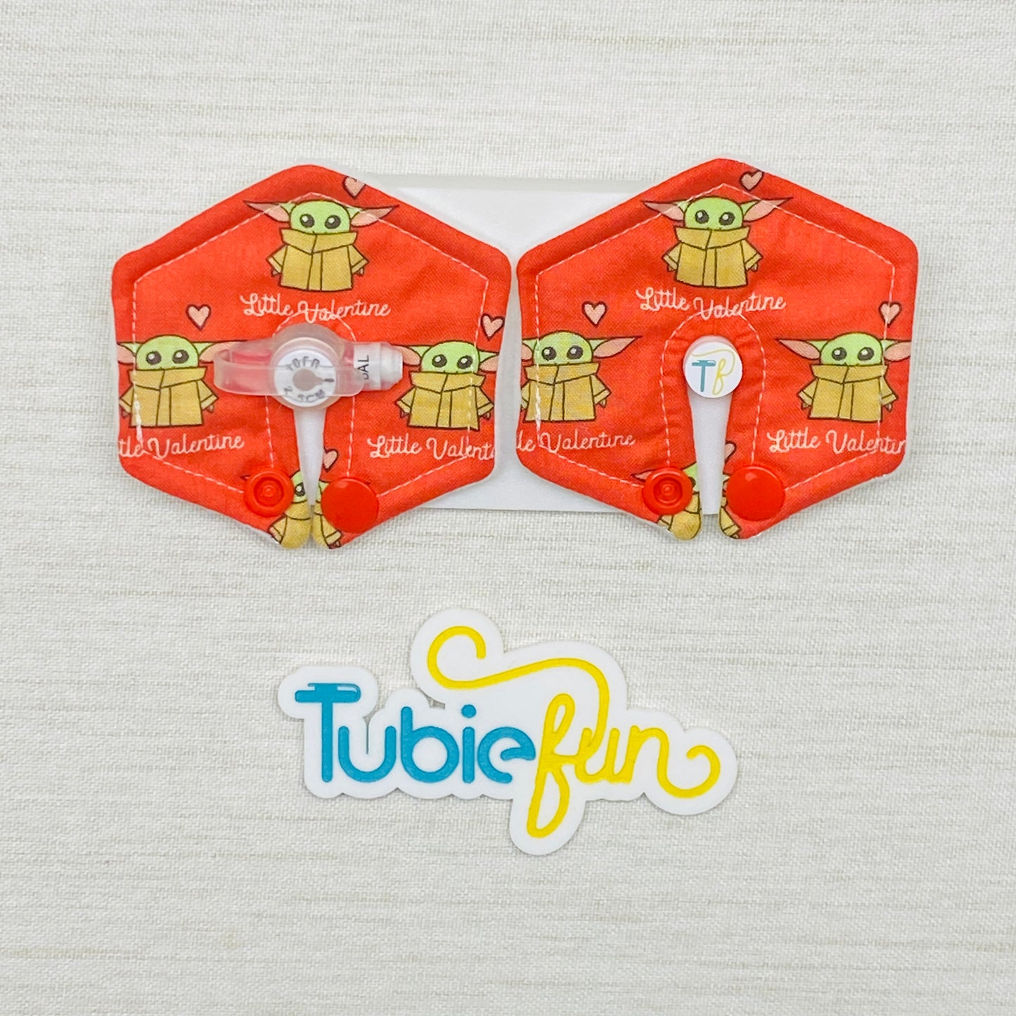 Hexagon G-Tube Button Pad Cover - Baby Valentine