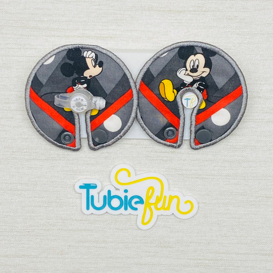 Button Pad Cover Large - Mouse on Grey