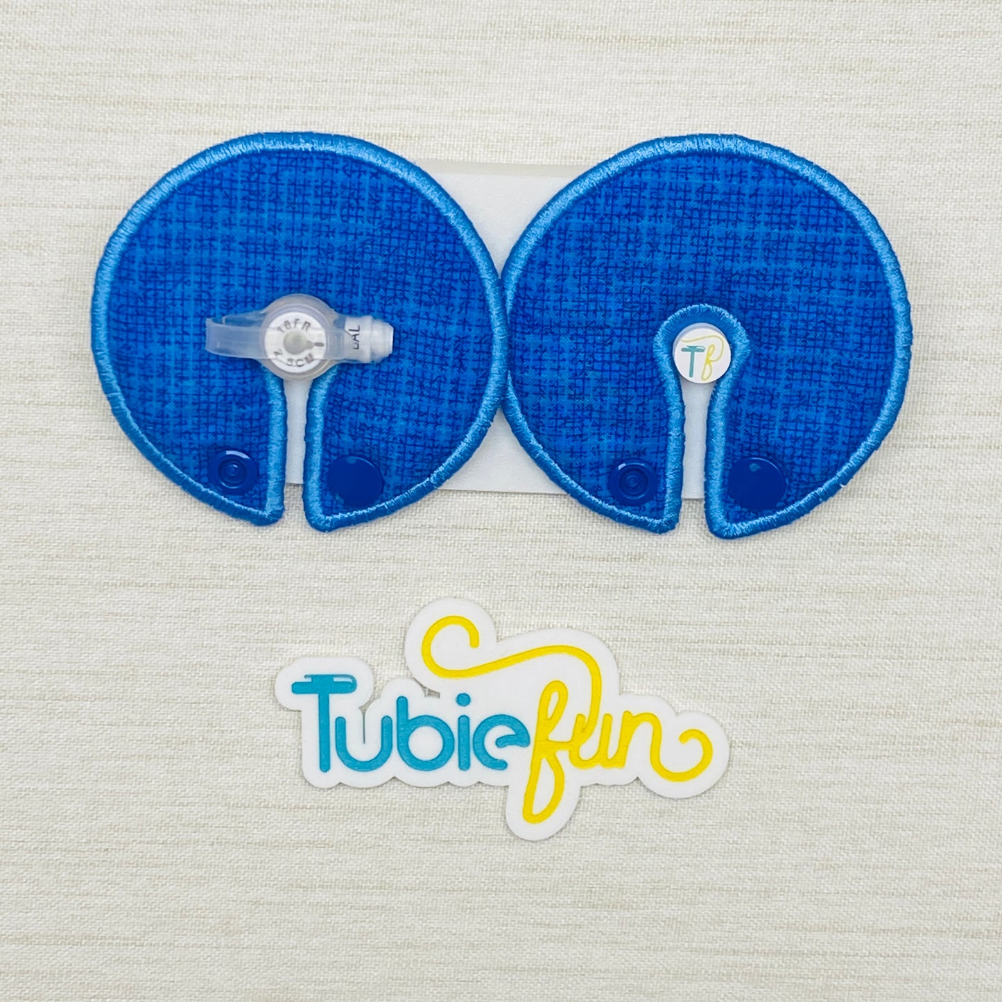 Button Pad Cover Large - Blue Check 1