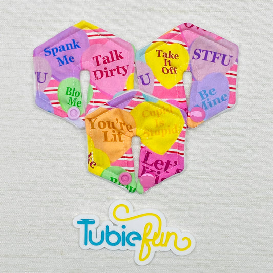 Hexagon G-Tube Button Pad Cover - Word of Affirmation