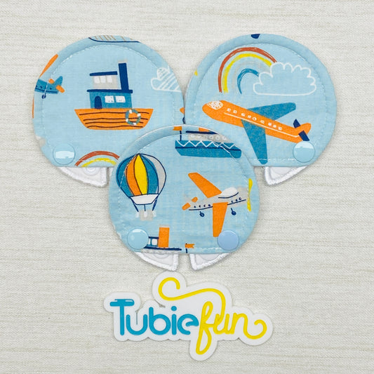 Covered Button Pad - Planes and Boats