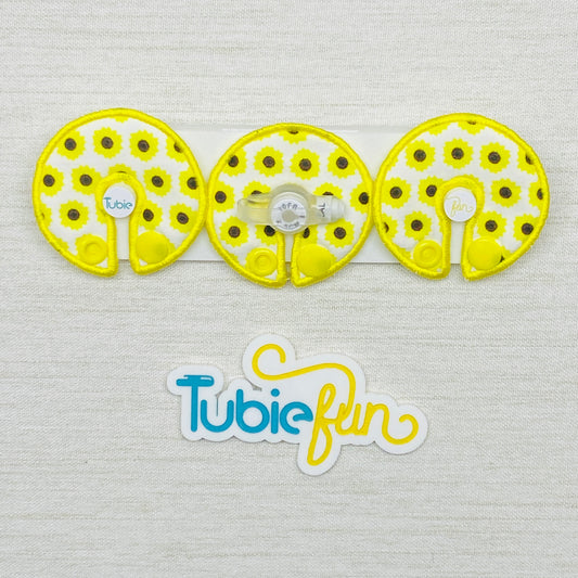 G-Tube Button Pad Cover - Mini Sunflowers