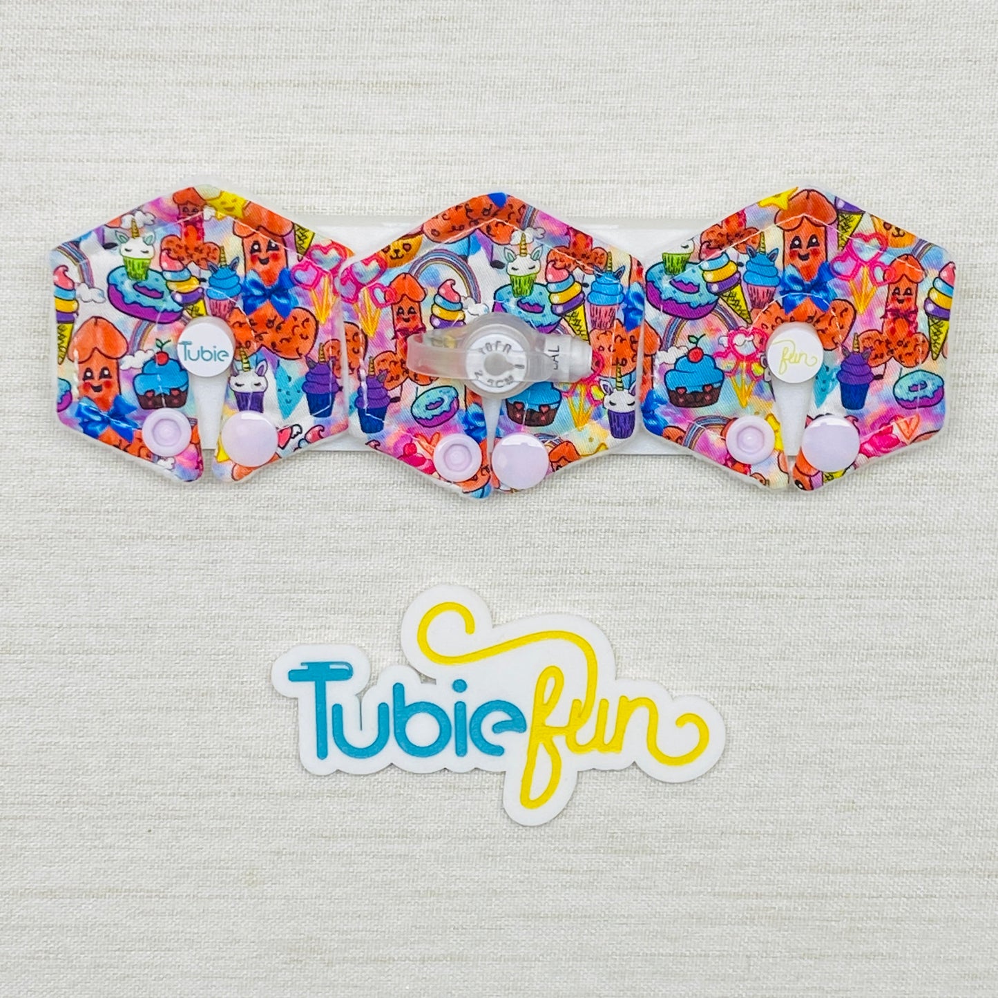 Mini Hexagon G-Tube Button Pad Cover - Man Love