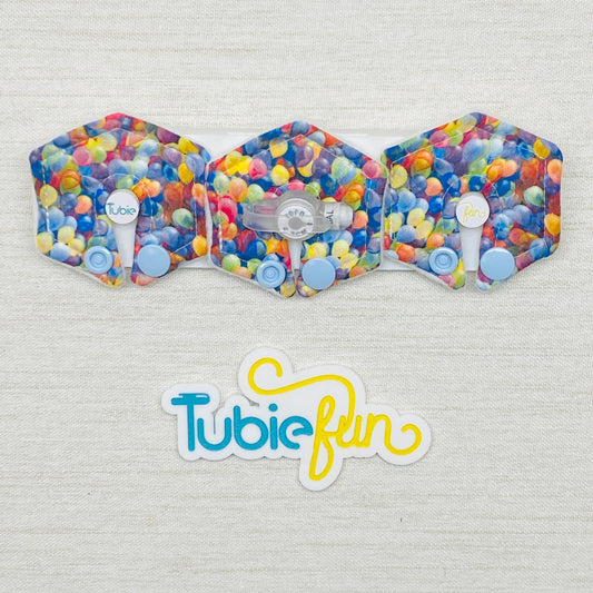 Mini Hexagon G-Tube Button Pad Cover - Balloons