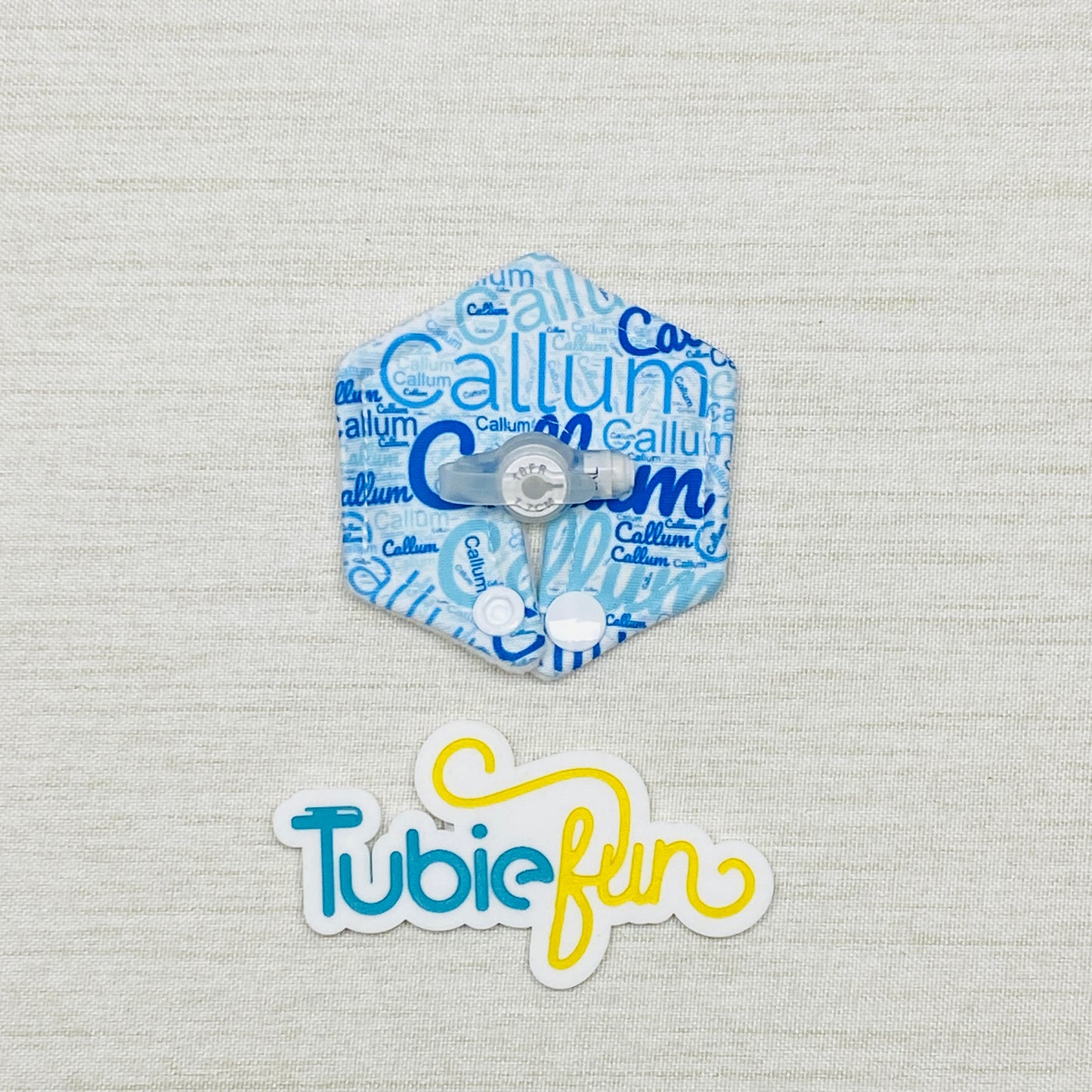 Hexagon G-Tube Button Pad Cover - Personalised Pad