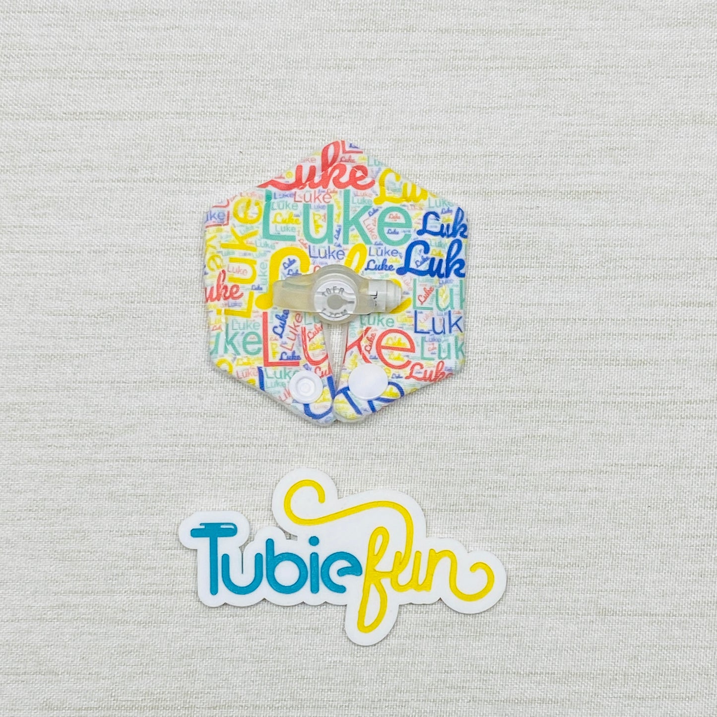 Hexagon G-Tube Button Pad Cover - Personalised Pad