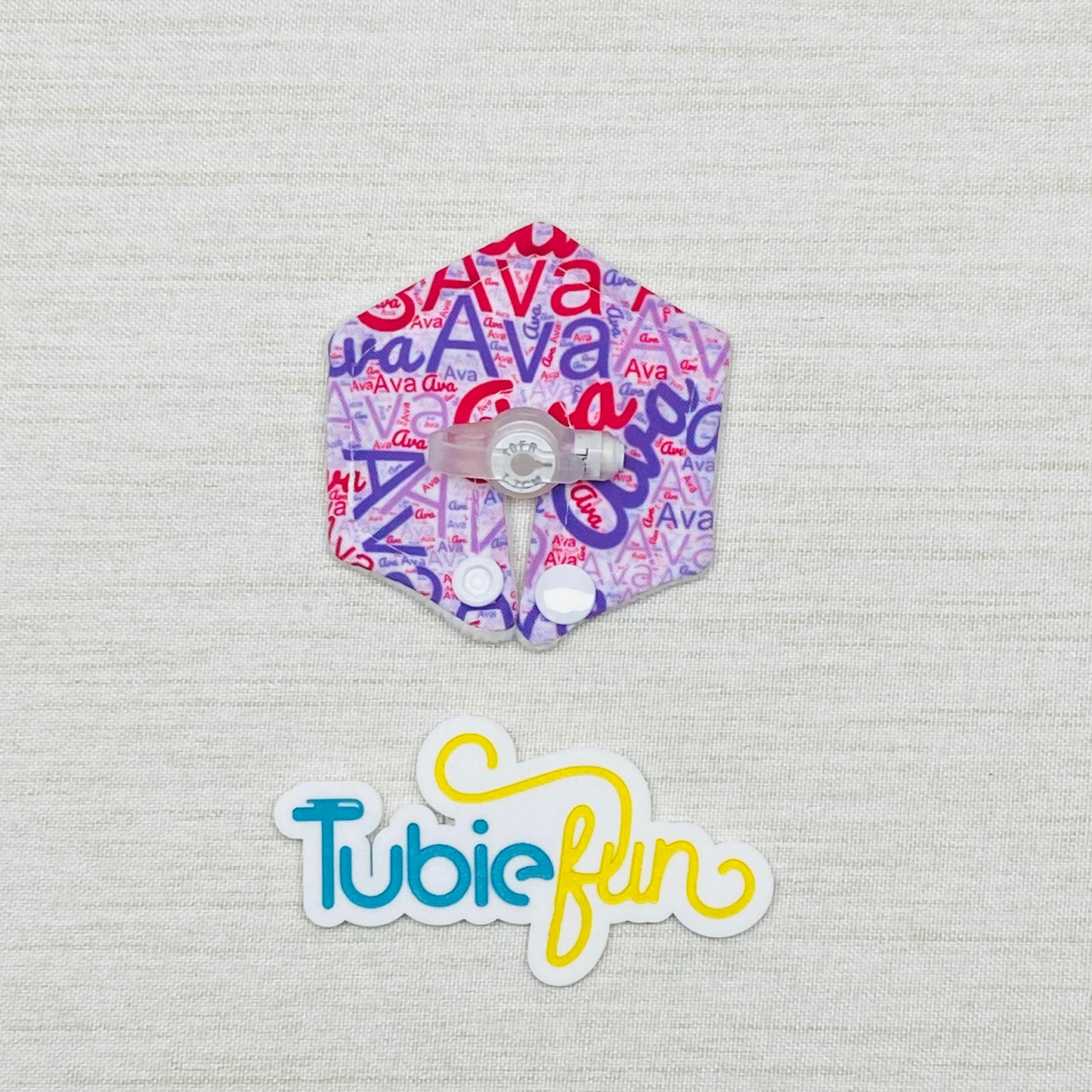 Hexagon G-Tube Button Pad Cover - Personalised Pad