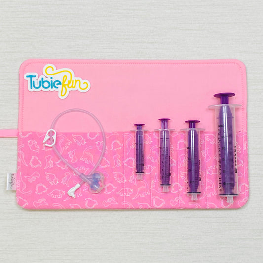 Syringe Roll - Pink Dinosaurs