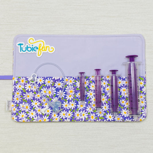 Syringe Roll - Daisies on Purple