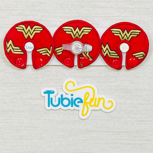 G-Tube Button Pad Cover - Wonder Lady
