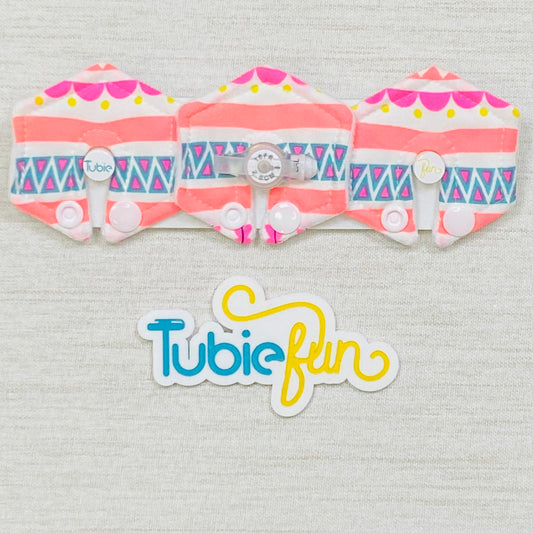 Mini Hexagon G-Tube Button Pad Cover - Bright Colours