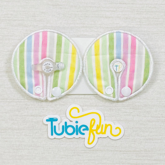 Button Pad Cover Large - Coloured Stripes