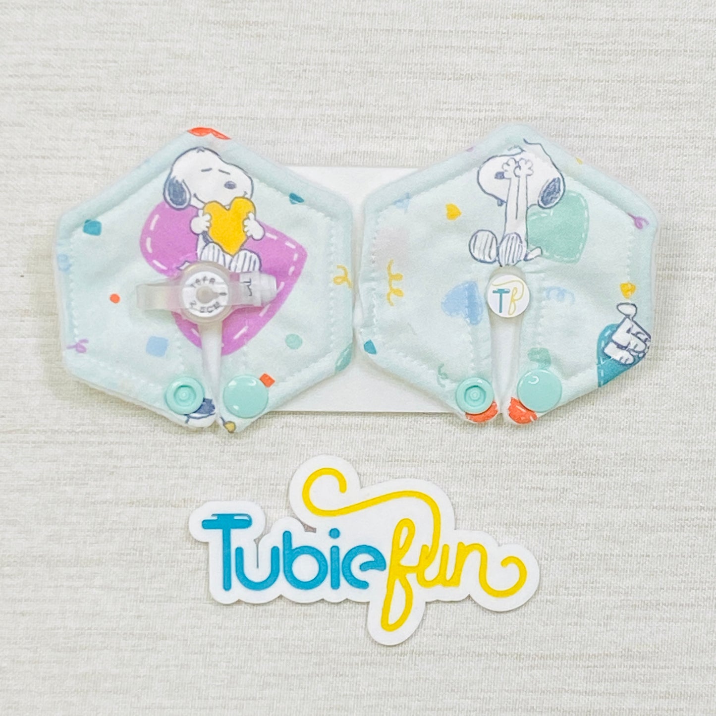 Hexagon G-Tube Button Pad Cover - Snoop Love