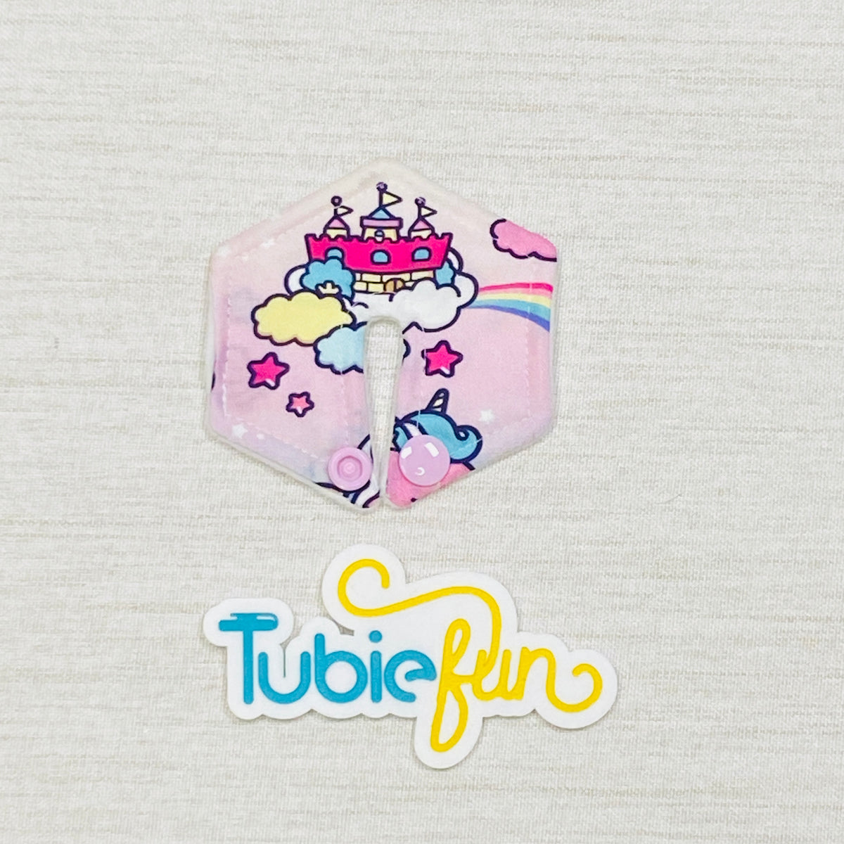 Hexagon G-Tube Button Pad Cover - Castel – Tubie Fun