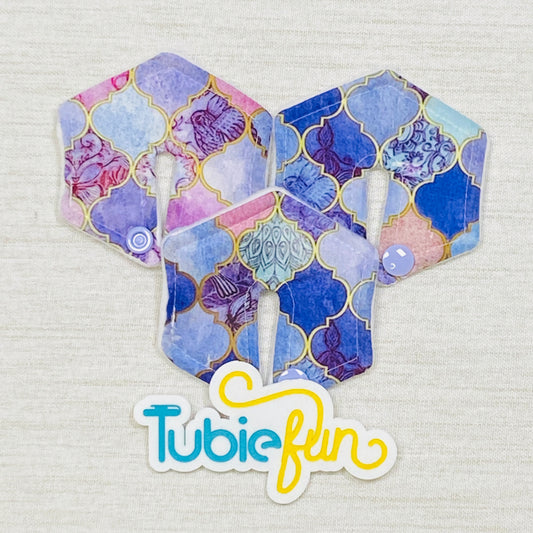 Hexagon G-Tube Button Pad Cover - Mosaic Tiles