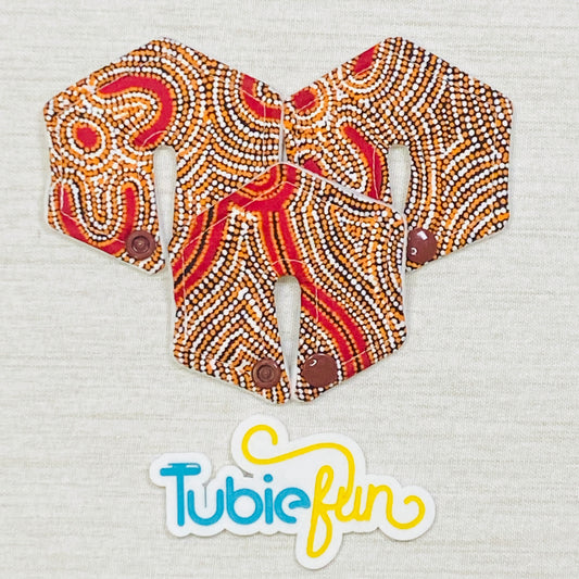 Hexagon G-Tube Button Pad Cover - Indigenous Design